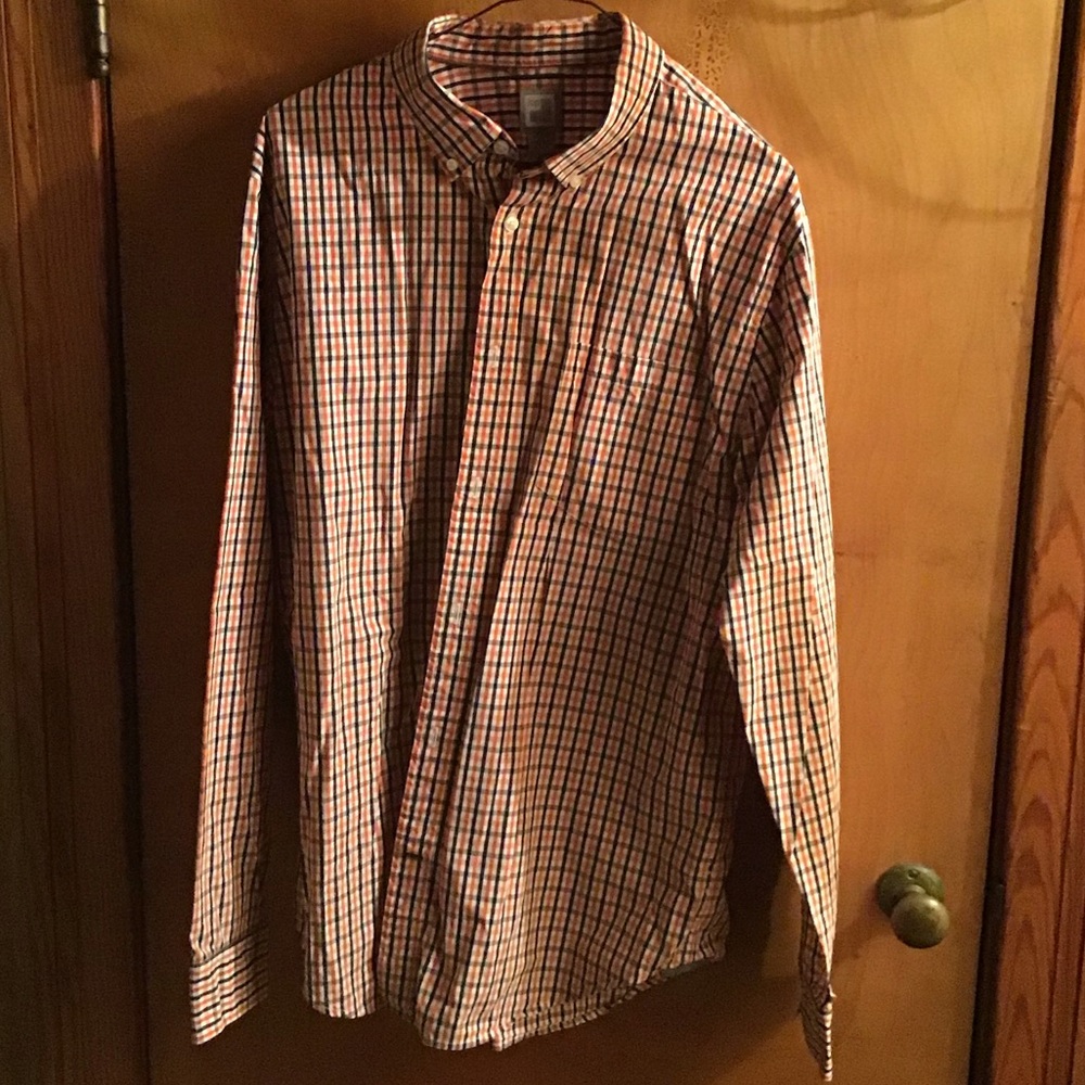 Multi-Colored Plaid Long Sleeve Men's Shirt